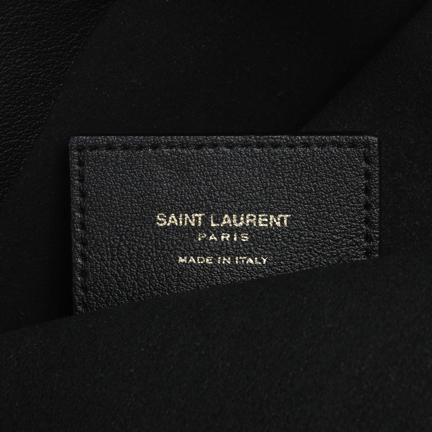 Exclusive Saint Laurent Black Calfskin Large Shopping Tote — Detail View