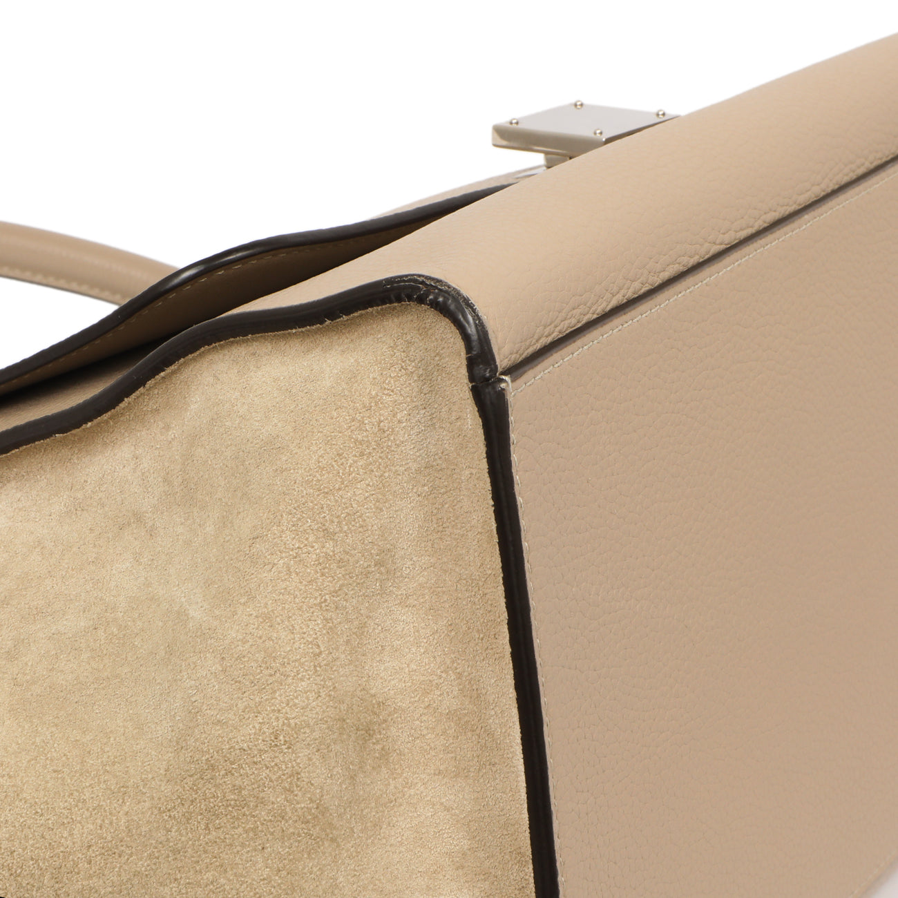 Exclusive Celine Dune Drummed Calfskin & Suede Medium Trapeze — Top View