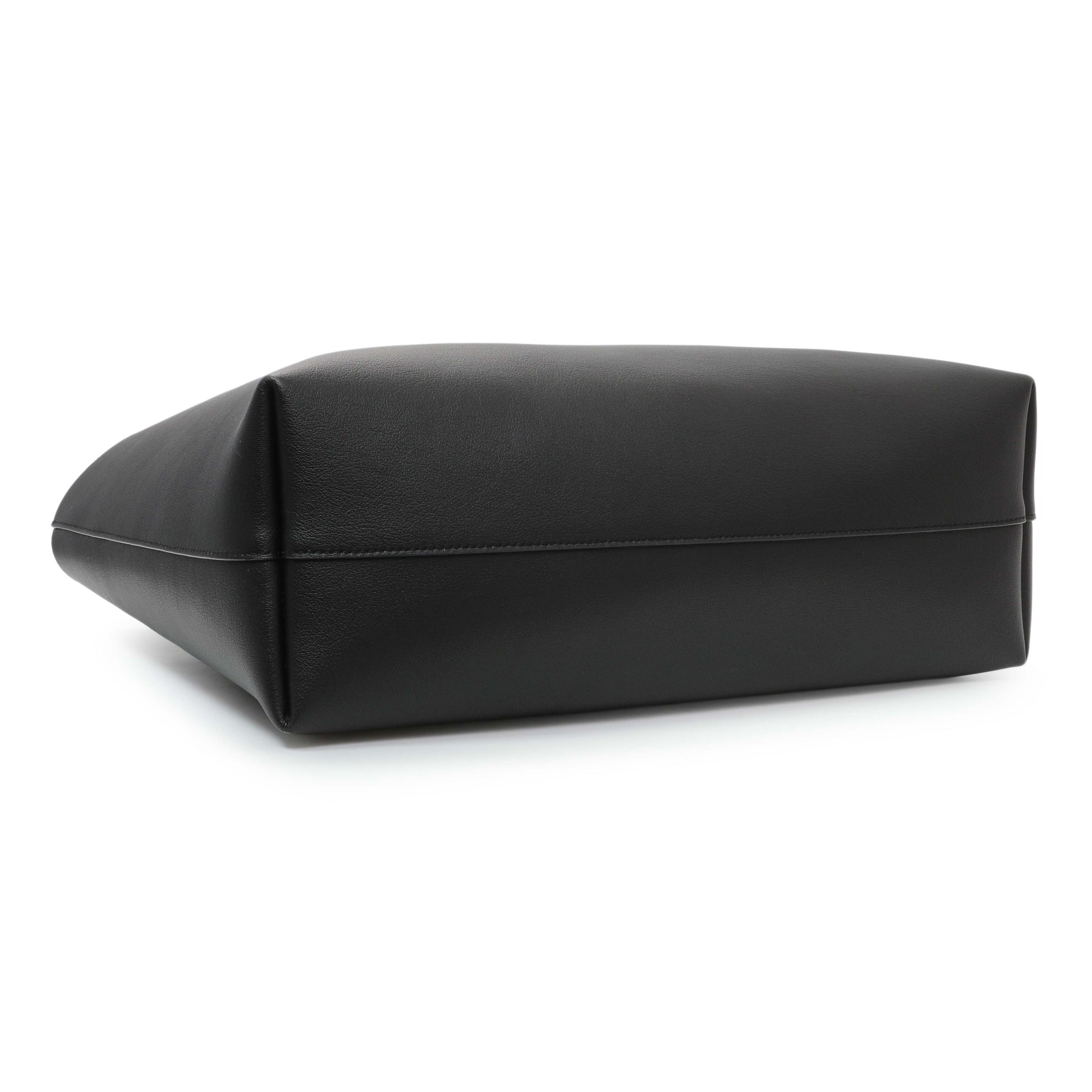 Exclusive Saint Laurent Black Calfskin Large Shopping Tote — Back View