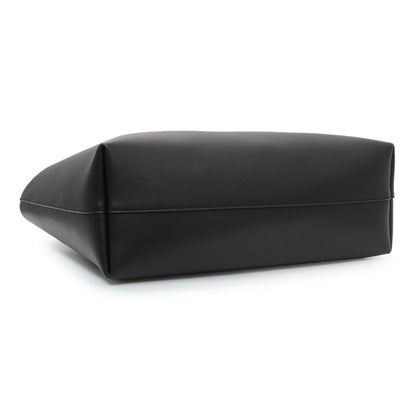 Exclusive Saint Laurent Black Calfskin Large Shopping Tote — Back View