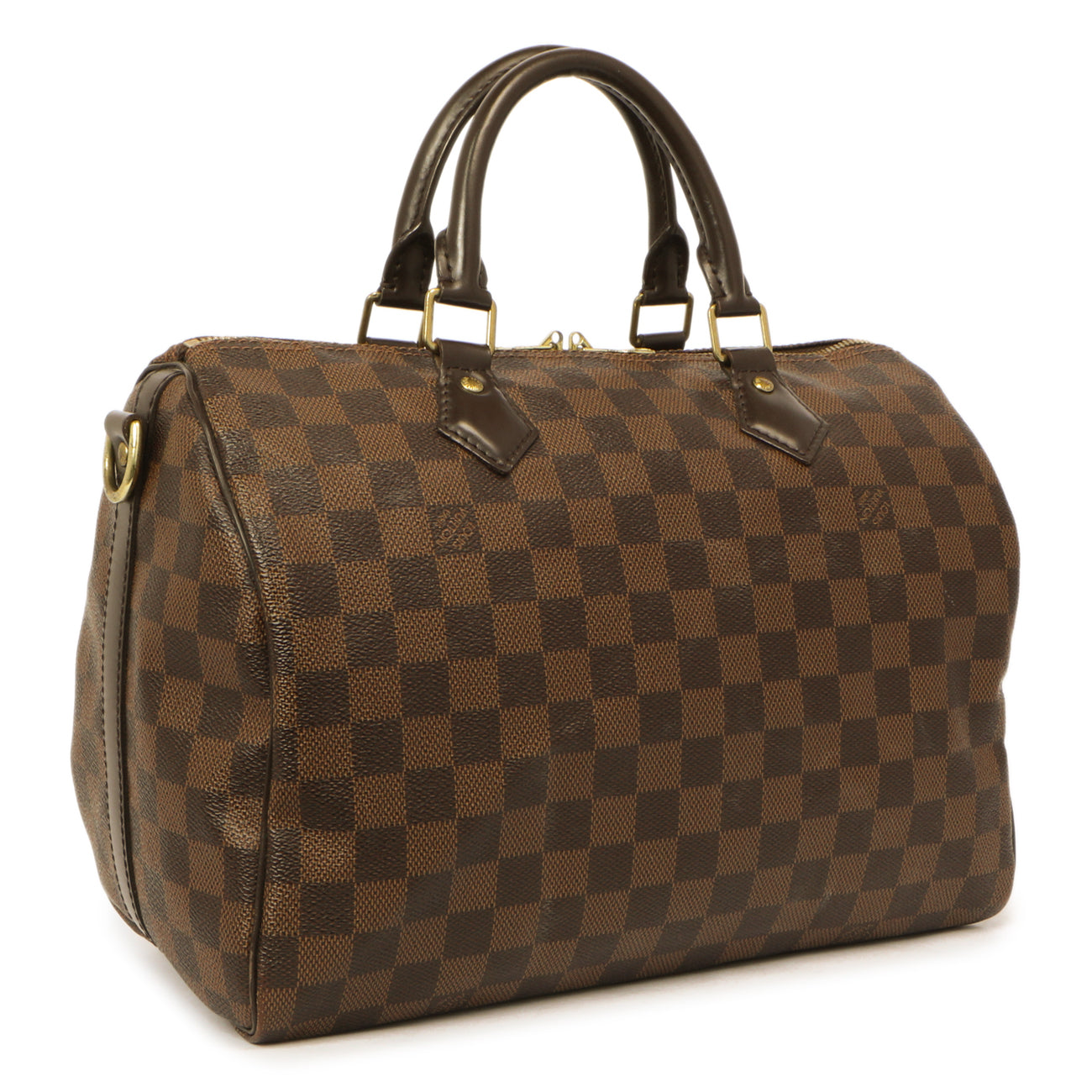 Exclusive Louis Vuitton Damier Ebene Speedy Bandouliere 30 — Side View
