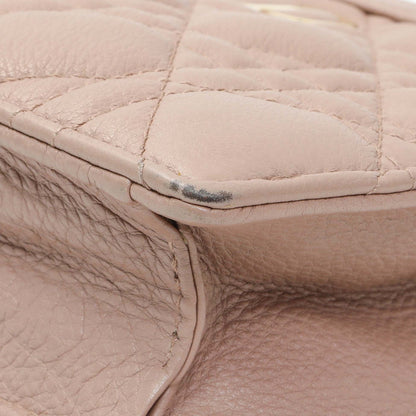 Exclusive Christian Dior Calfskin Cannage Caro Zipped Pouch With Chain — Detail View