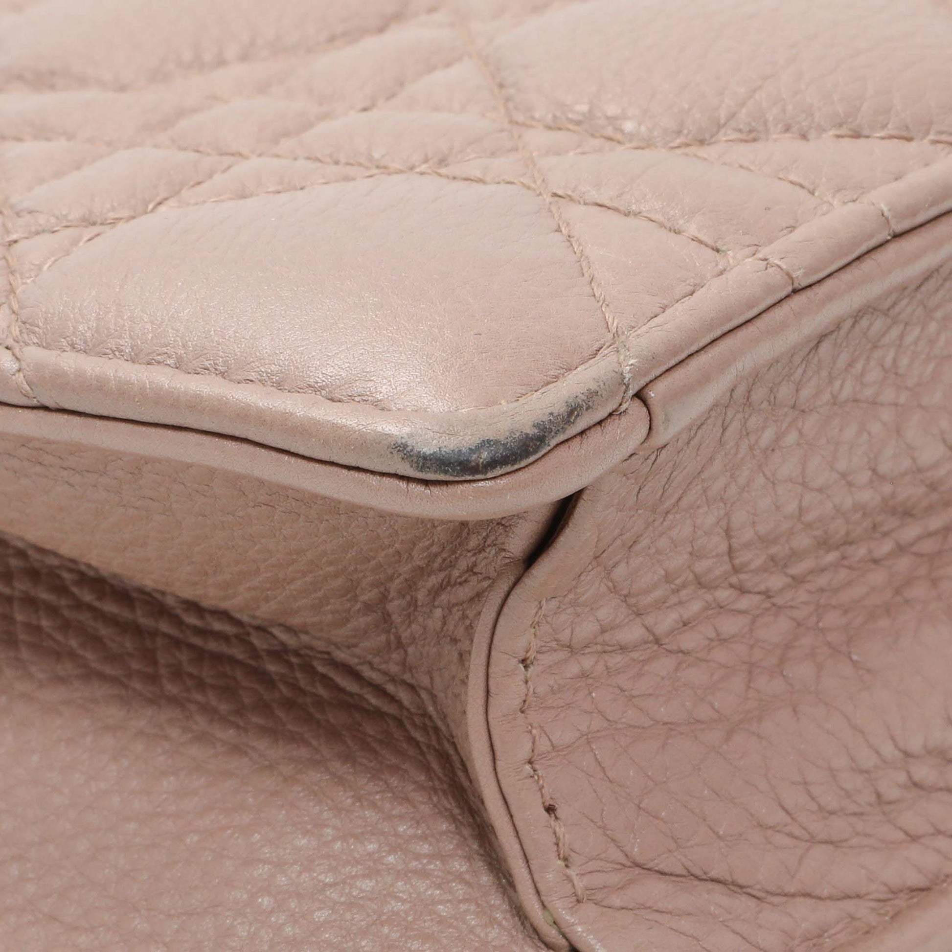 Exclusive Christian Dior Calfskin Cannage Caro Zipped Pouch With Chain — Lifestyle View