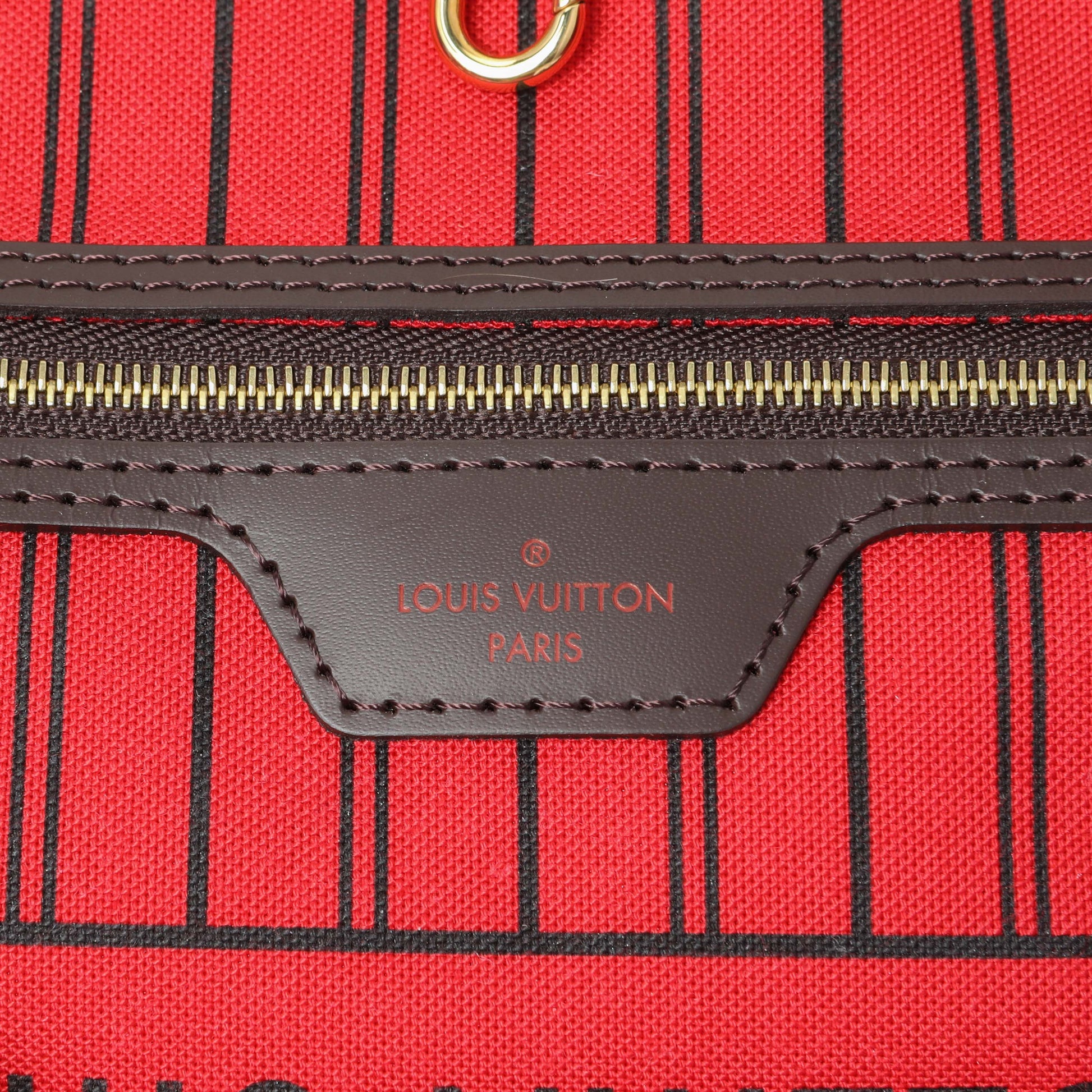 Exclusive Louis Vuitton Damier Ebene Neo Neverfull MM — Detail View
