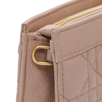 Exclusive Christian Dior Calfskin Cannage Caro Zipped Pouch With Chain — Alternate View 11