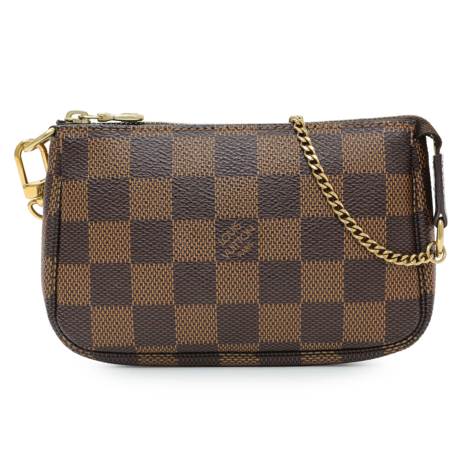 Exclusive Louis Vuitton Damier Ebene Mini Pochette Accessories — Front View