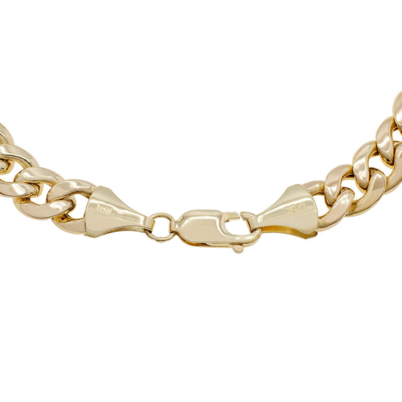 Exclusive 10K Yellow Gold Link Bracelet — Side View