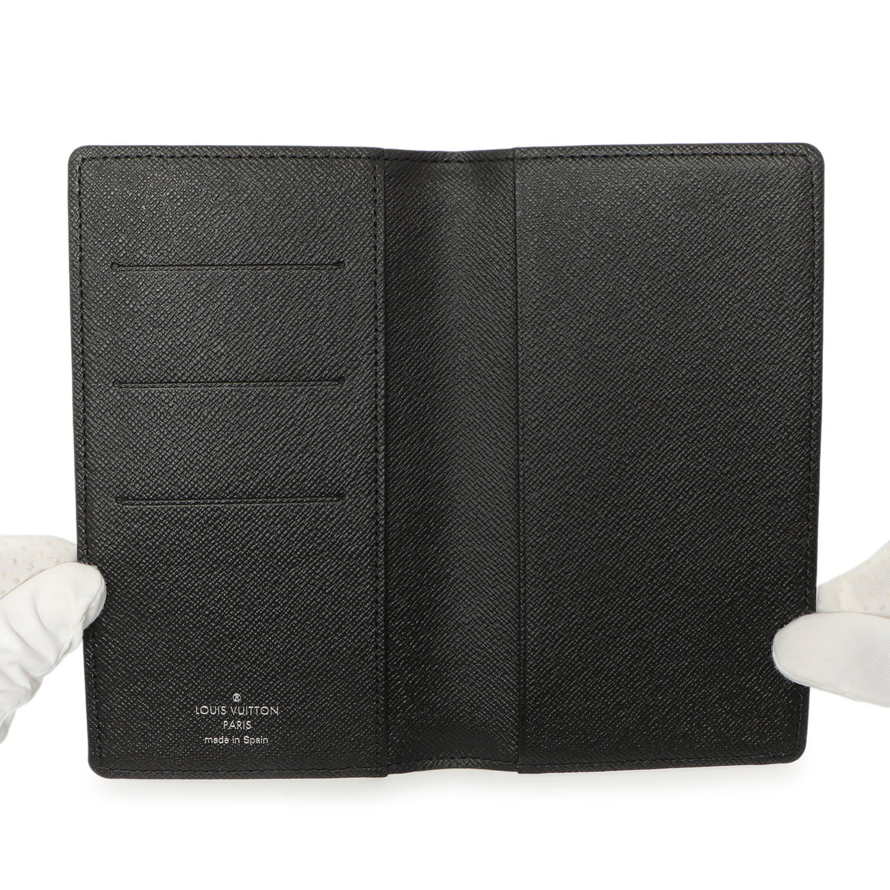 Exclusive Louis Vuitton Damier Graphite Checkbook Cover Wallet — Top View