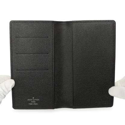 Exclusive Louis Vuitton Damier Graphite Checkbook Cover Wallet — Top View