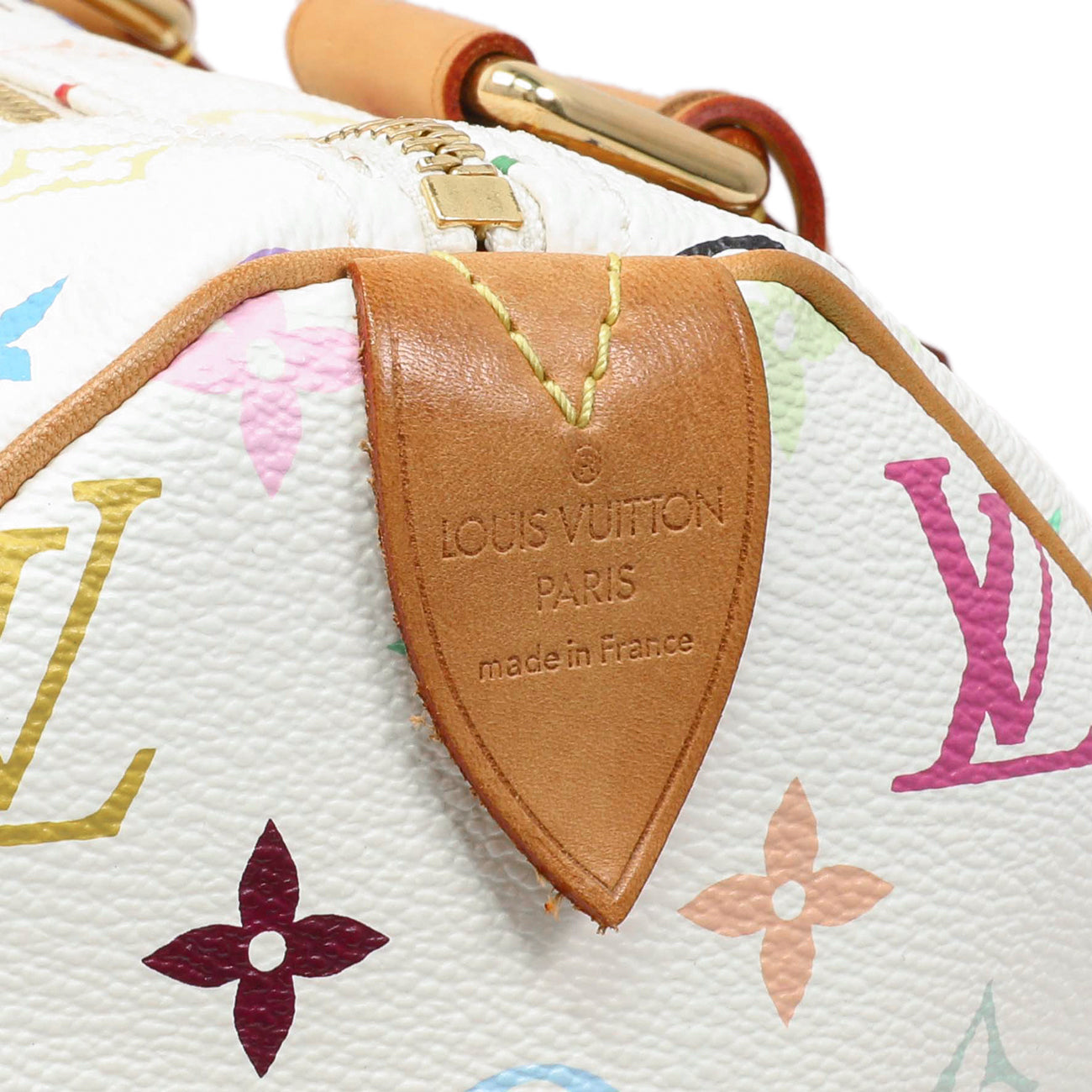 Exclusive Louis Vuitton Monogram White Multicolor Speedy 30 — Alternate View 9