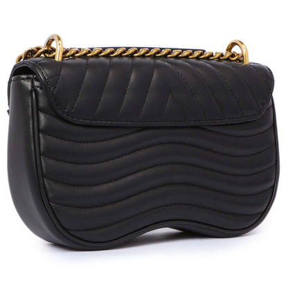 Exclusive Louis Vuitton Black Calfskin New Wave Chain PM — Back View