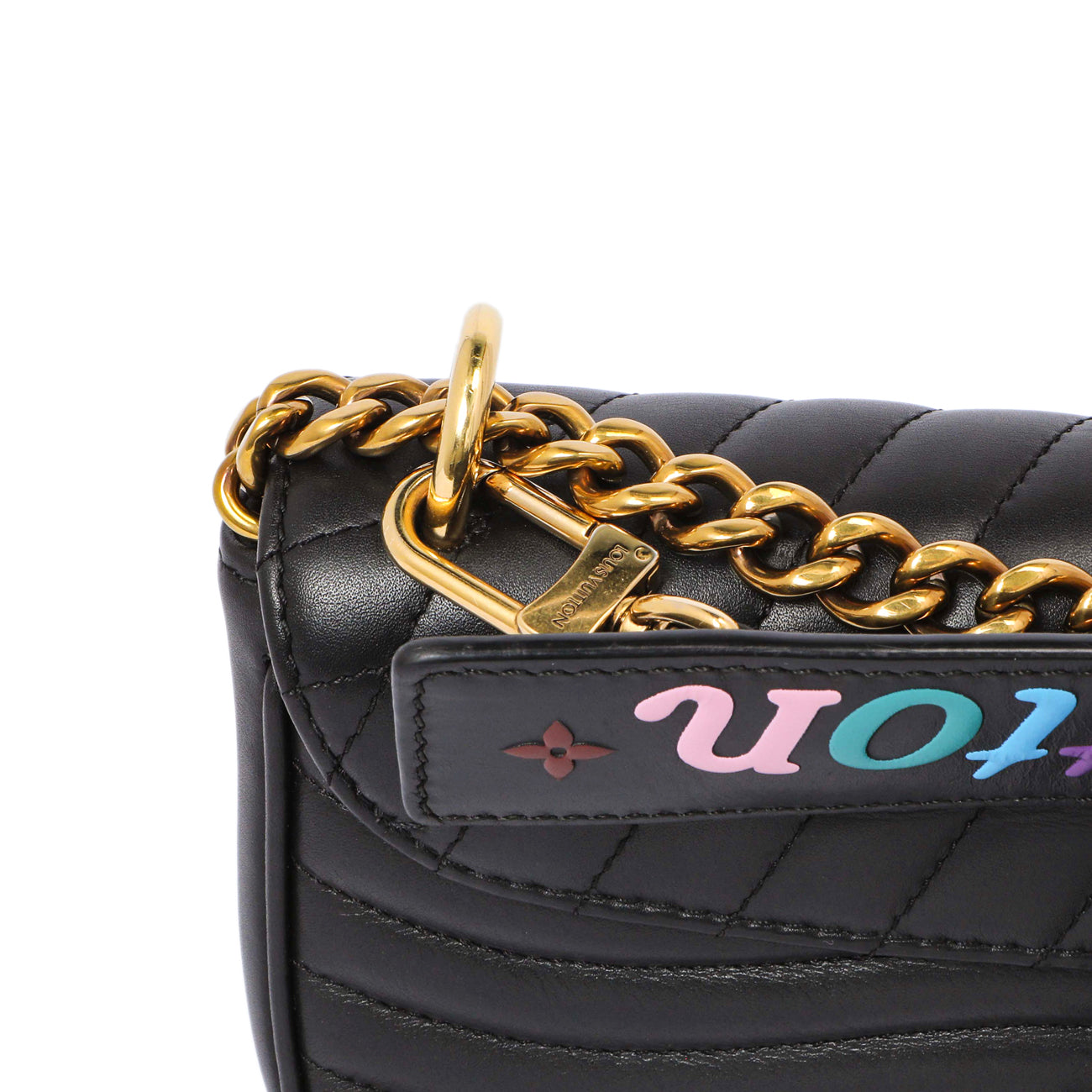Exclusive Louis Vuitton Black Calfskin New Wave Chain PM — Alternate View 9