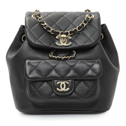 Exclusive Chanel Black Duma Backpack Small — Front View