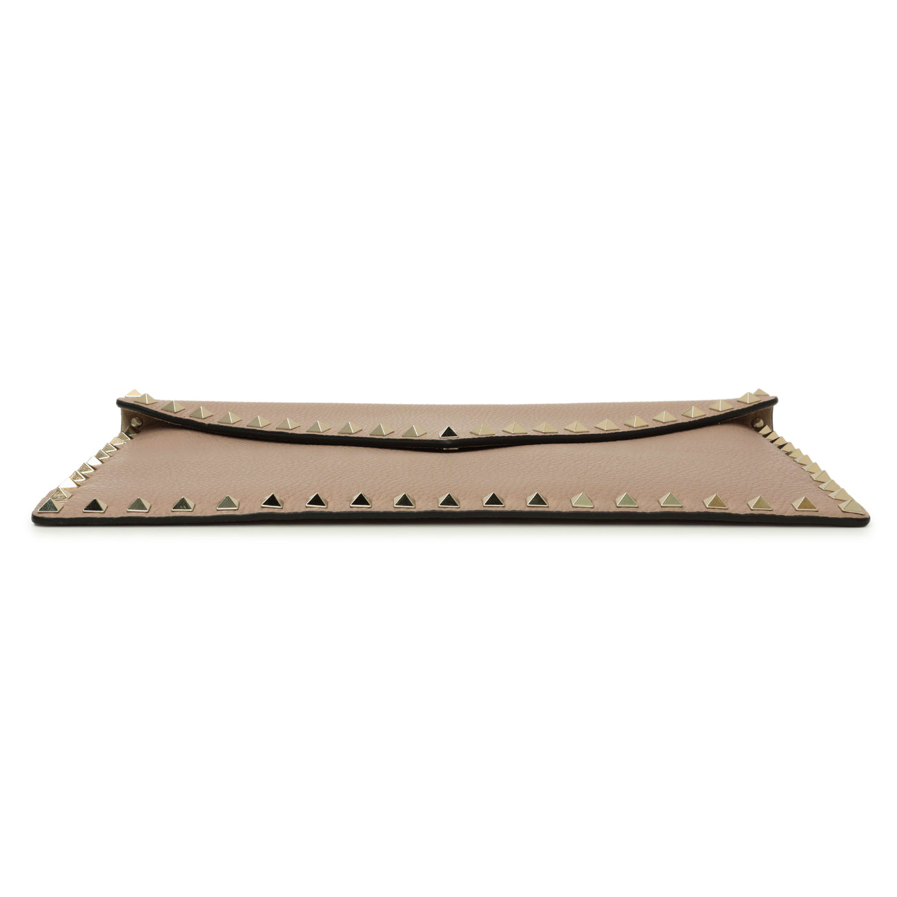 Exclusive Valentino Poudre Pebbled Calfskin Large Rockstud Envelope Pouch — Back View