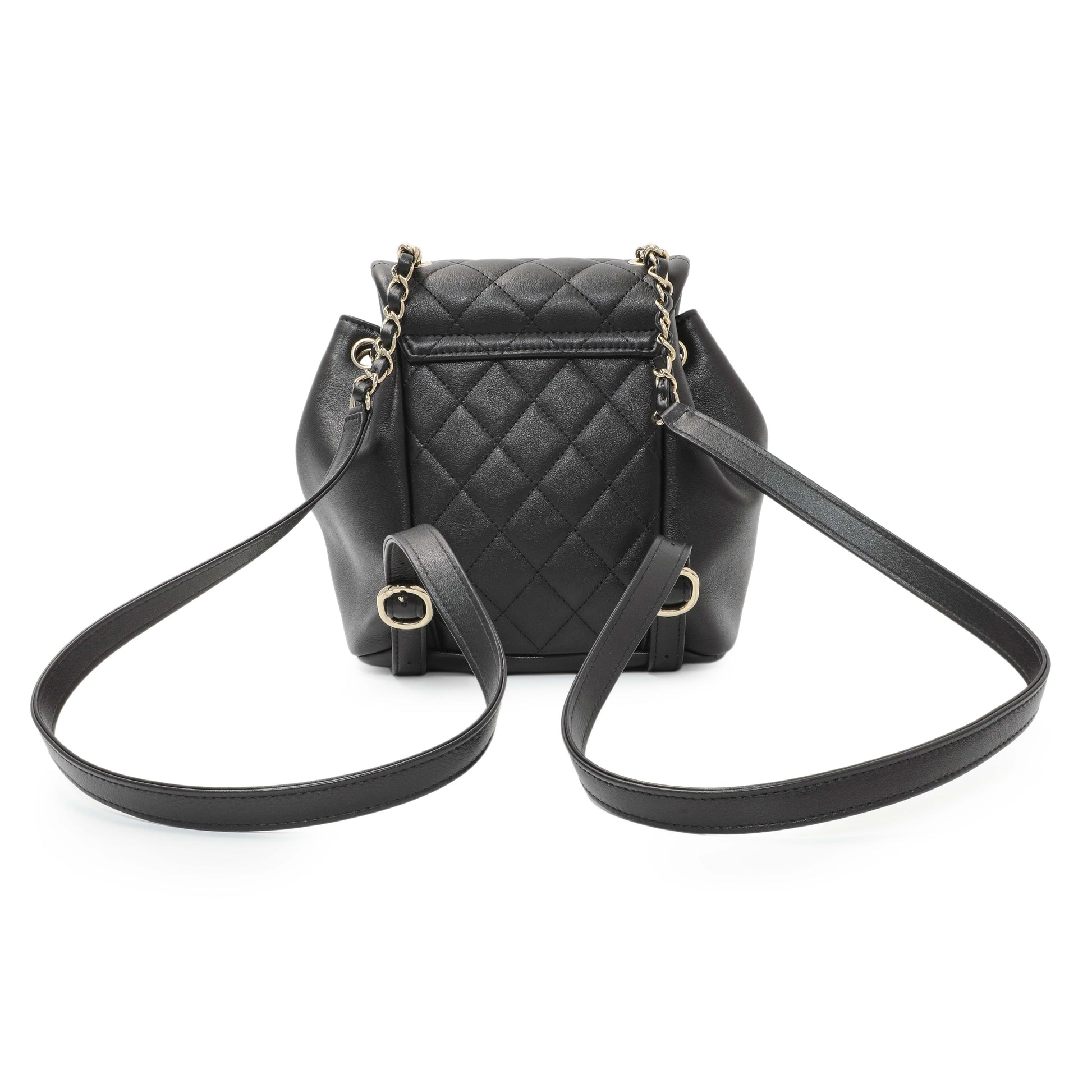 Exclusive Chanel Black Duma Backpack Small — Side View