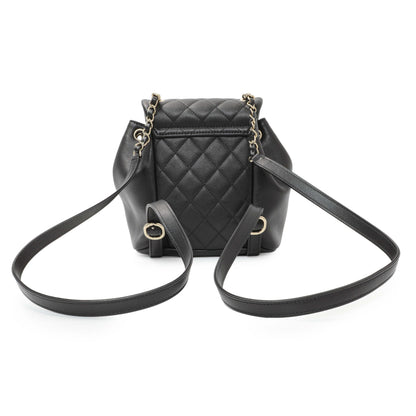 Exclusive Chanel Black Duma Backpack Small — Side View