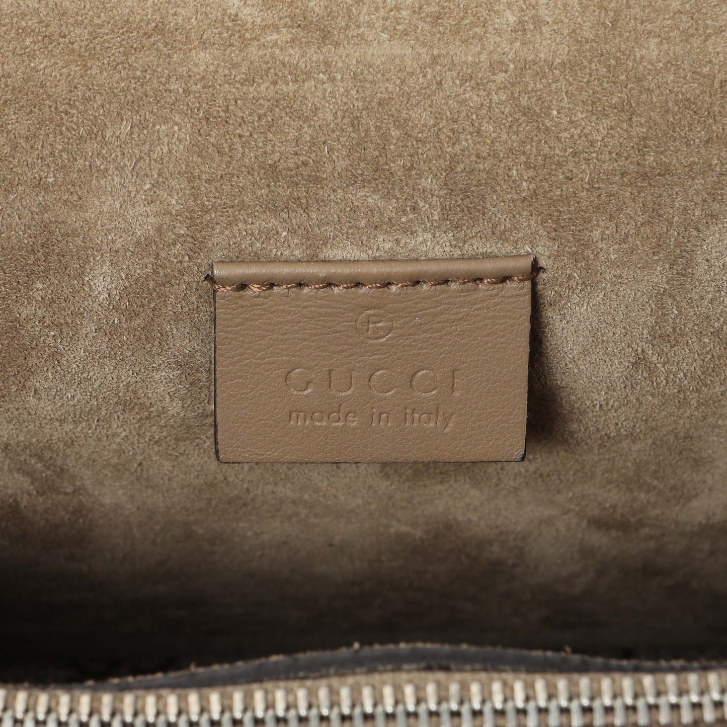 Exclusive Gucci GG Supreme Monogram Small Dionysus Shoulder Bag — Detail View
