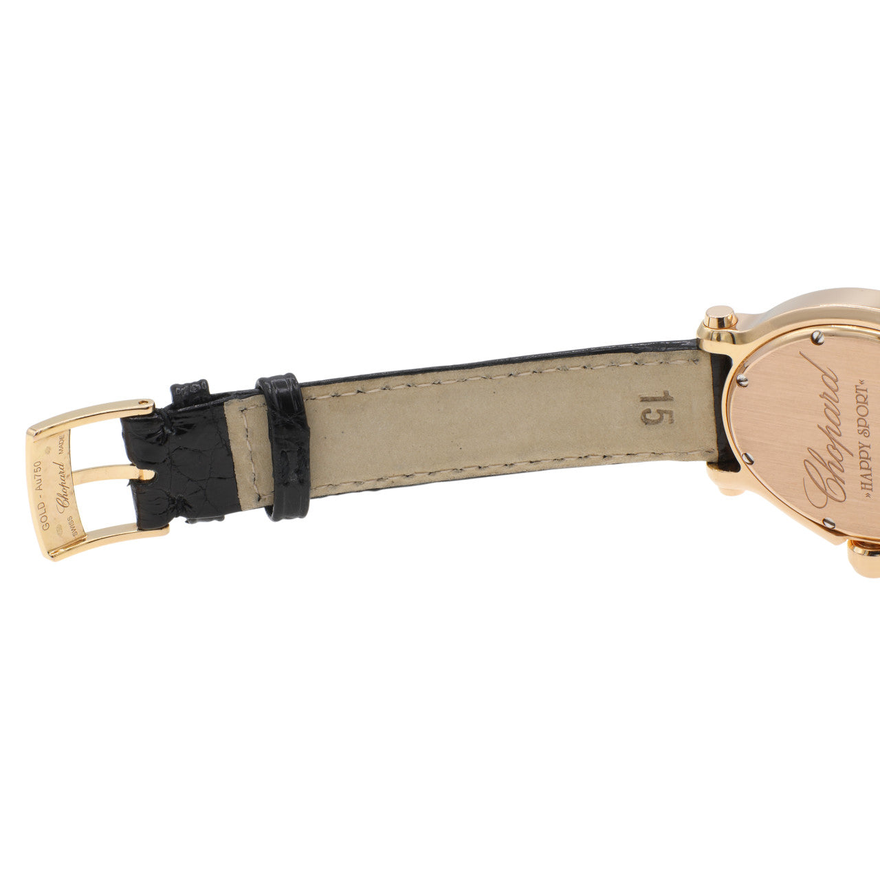 Exclusive Chopard 18K Rose Gold Happy Sport Oval Quartz Ladies Watch 275350-5003 — Top View
