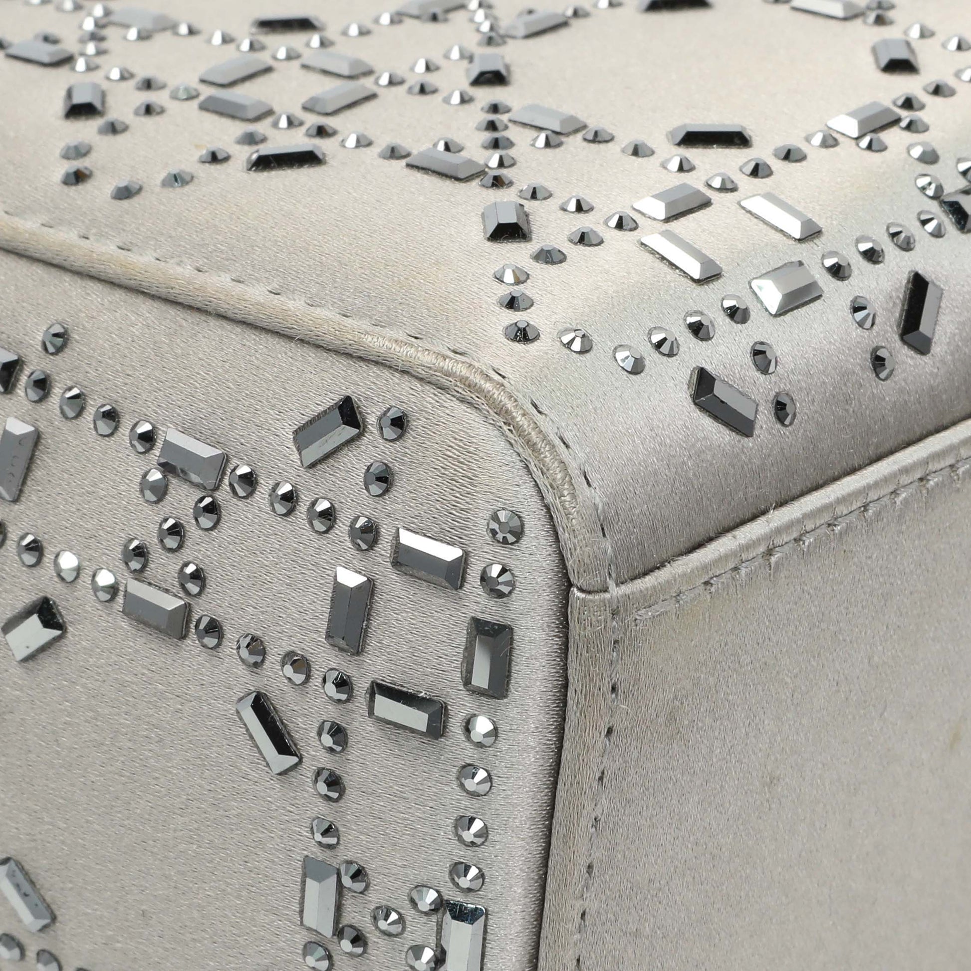 Exclusive Christian Dior Satin Crystal Cannage Mini Lady Dior — Lifestyle View