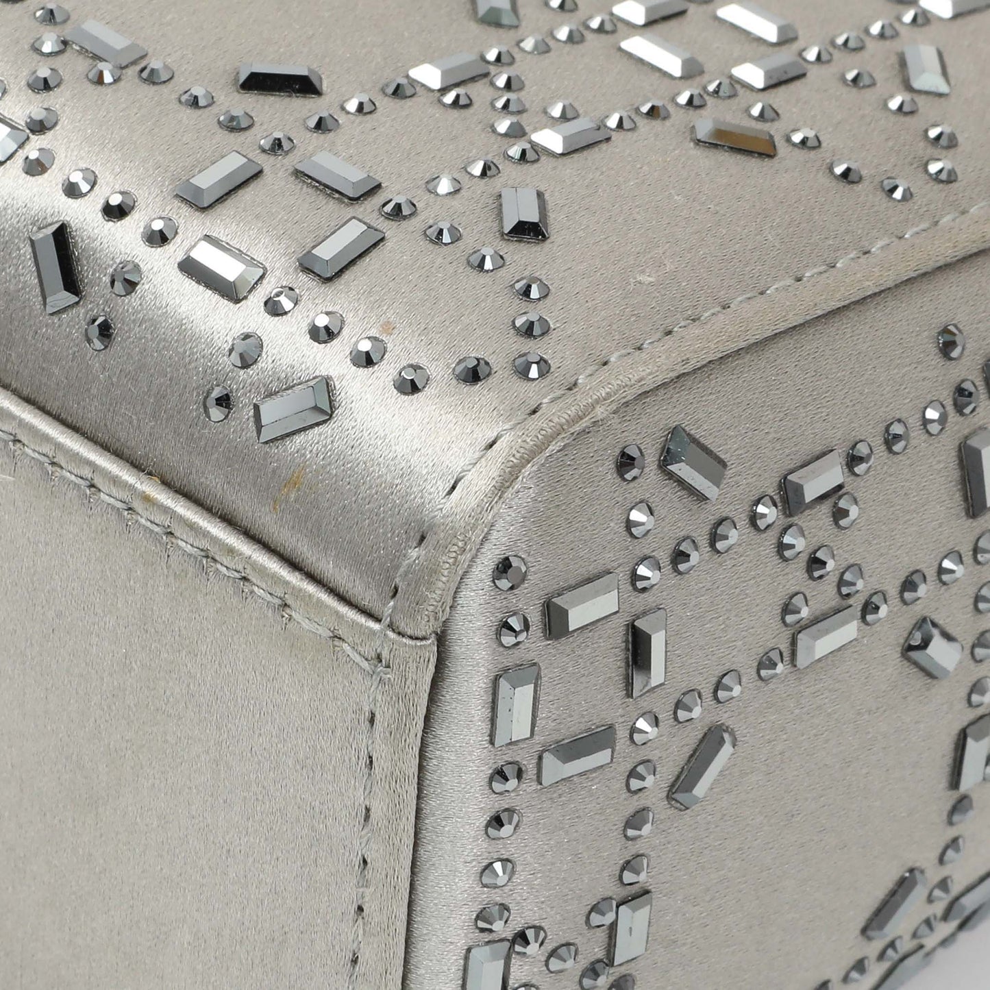 Exclusive Christian Dior Satin Crystal Cannage Mini Lady Dior — Alternate View 7