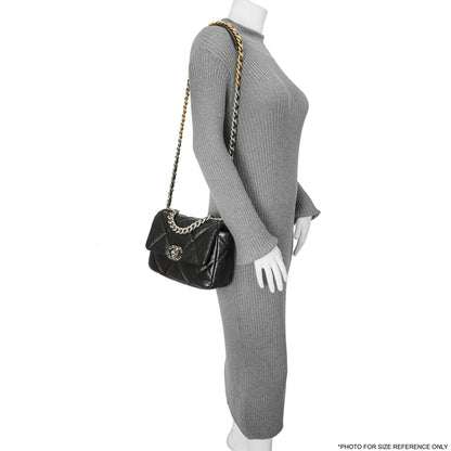 Exclusive Chanel Black Quilted Lambskin Medium 19 Flap — Alternate View 13