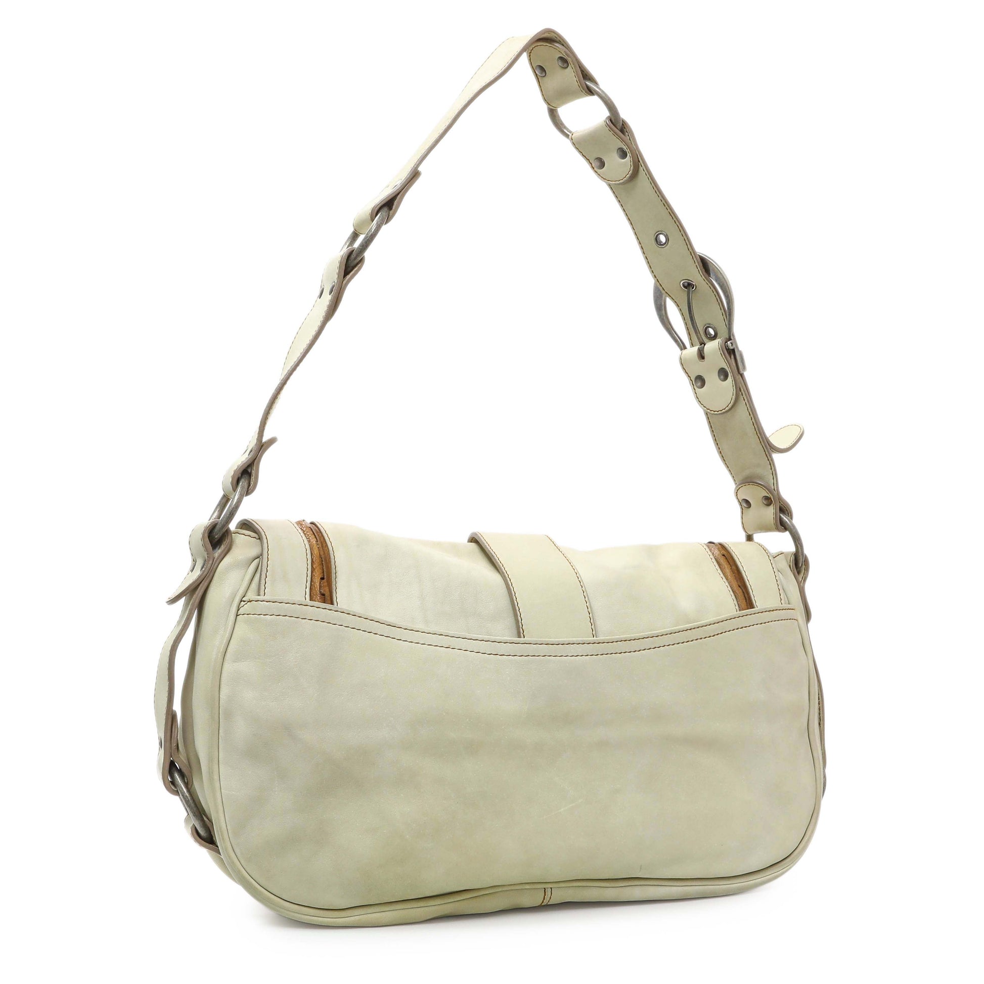 Exclusive Christian Dior Calfskin Gaucho Saddle Bag — Side View