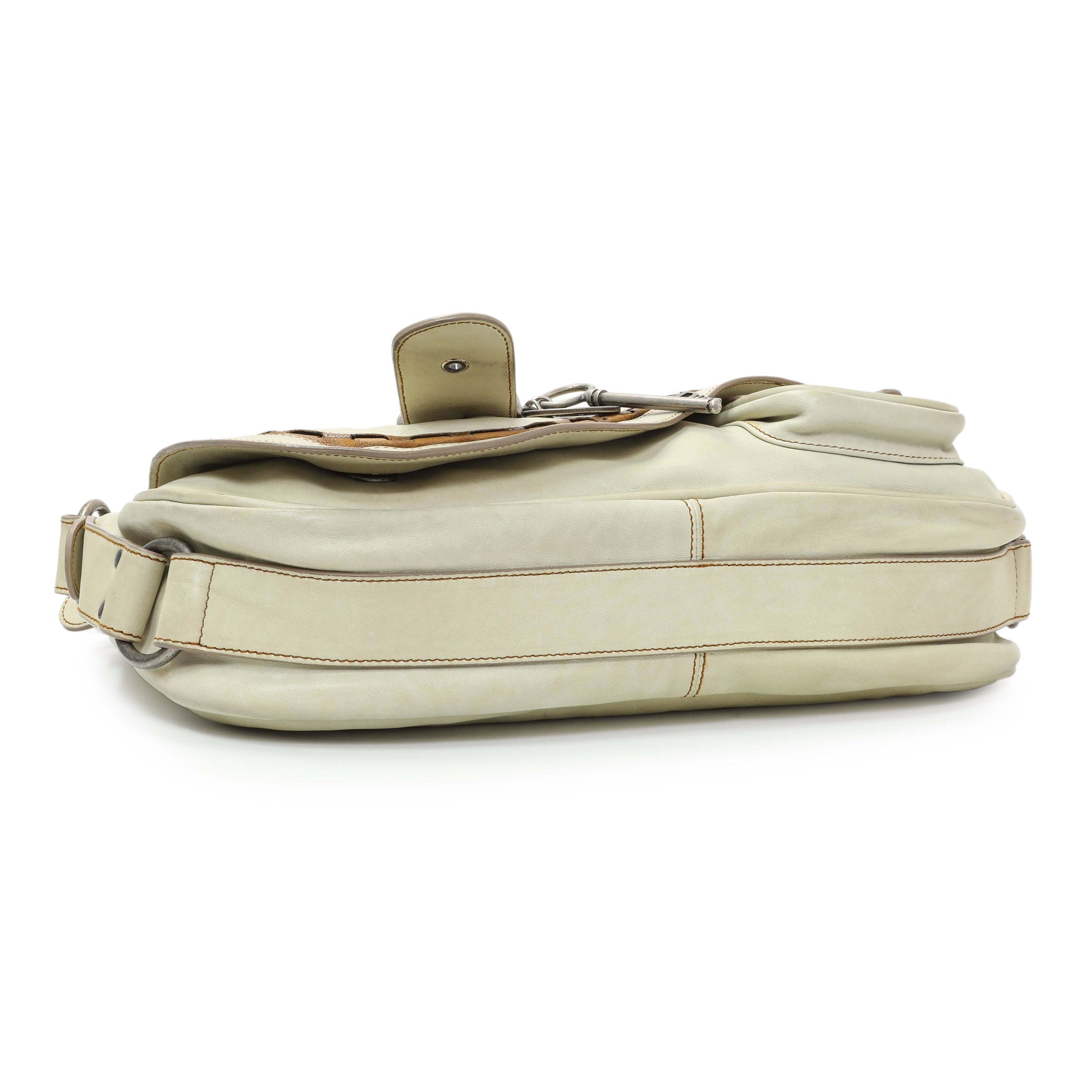 Exclusive Christian Dior Calfskin Gaucho Saddle Bag — Back View