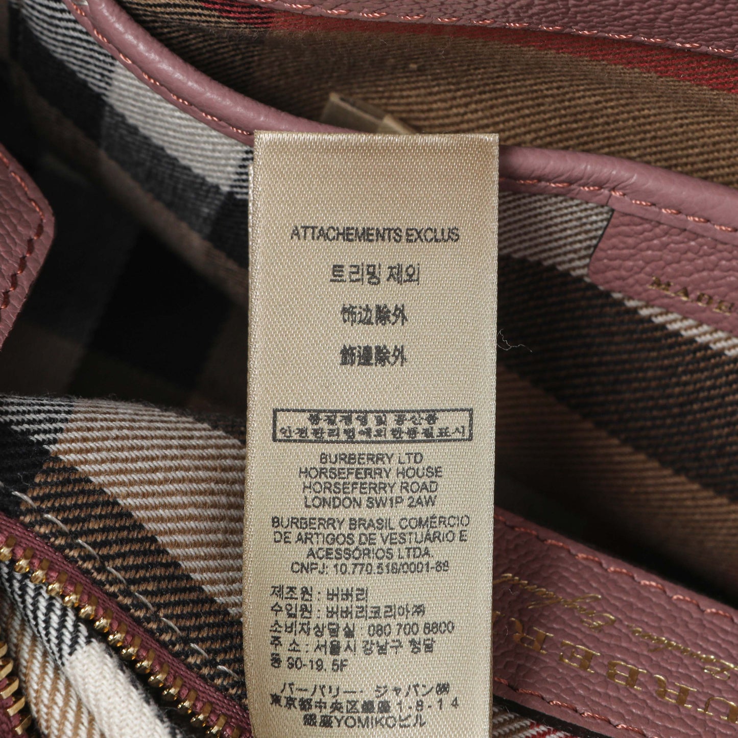 Exclusive Burberry Dusty Pink Grained Calfskin Small Buckle Tote — Lifestyle View