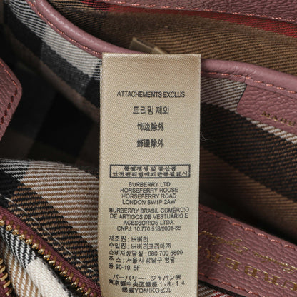Exclusive Burberry Dusty Pink Grained Calfskin Small Buckle Tote — Lifestyle View