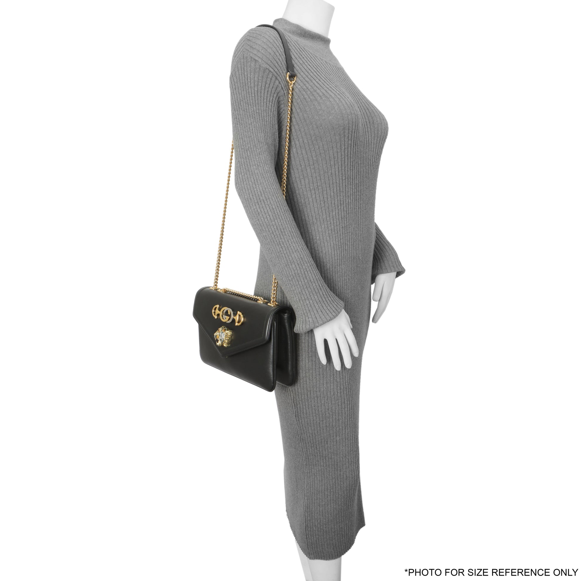 Exclusive Gucci Black Calfskin Medium Rajah Shoulder Bag — Alternate View 8