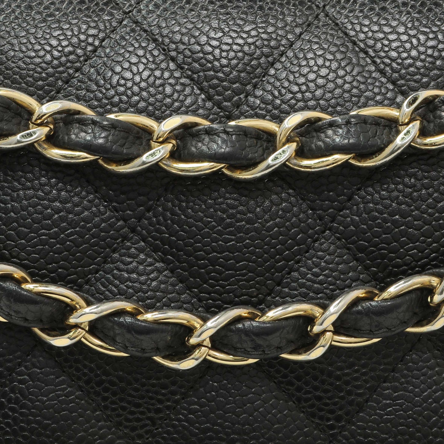 Exclusive Chanel Black Quilted Caviar Jumbo Double Flap — Alternate View 11