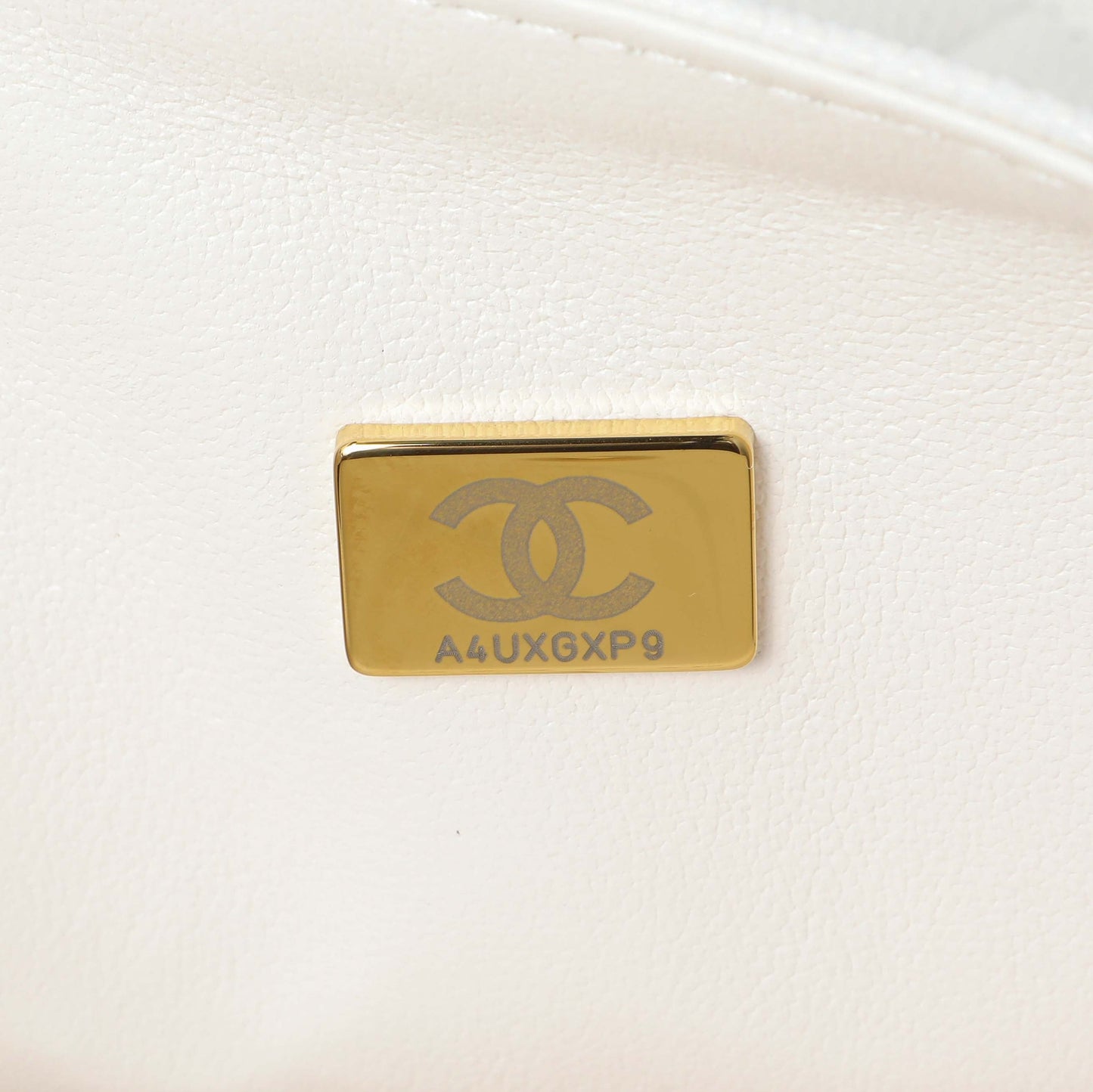 Exclusive Chanel White Quilted Caviar Jumbo Double Flap — Lifestyle View