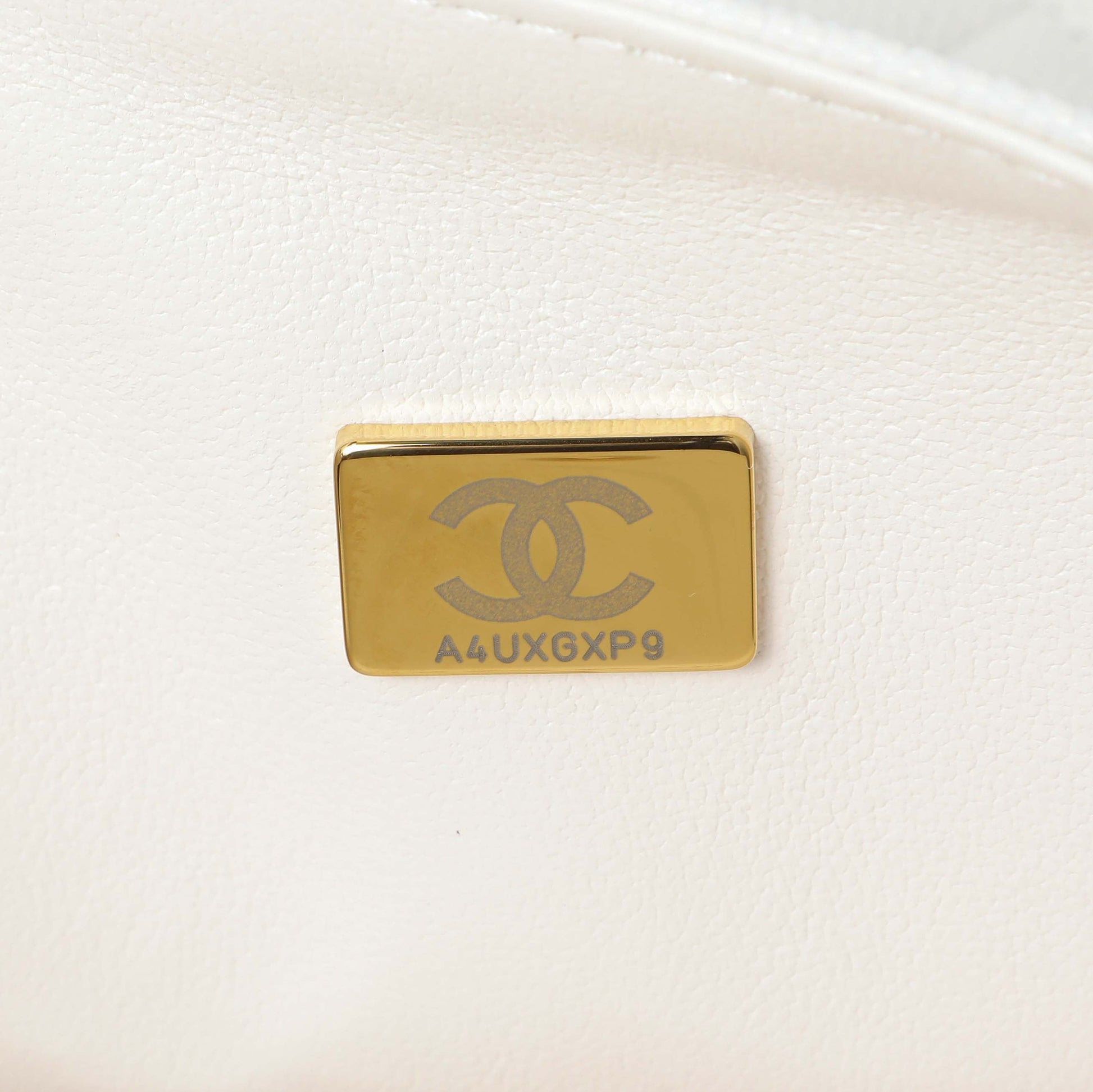 Exclusive Chanel White Quilted Caviar Jumbo Double Flap — Lifestyle View