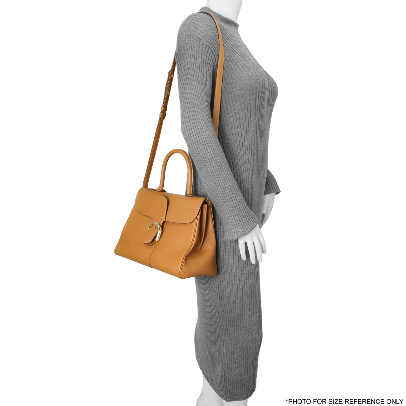 Exclusive Delvaux Brown Grained Calfskin Brillant MM — Alternate View 8
