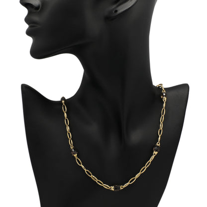 Exclusive Chimento 18K Yellow Gold Smoky Quartz Accordi Necklace — Top View