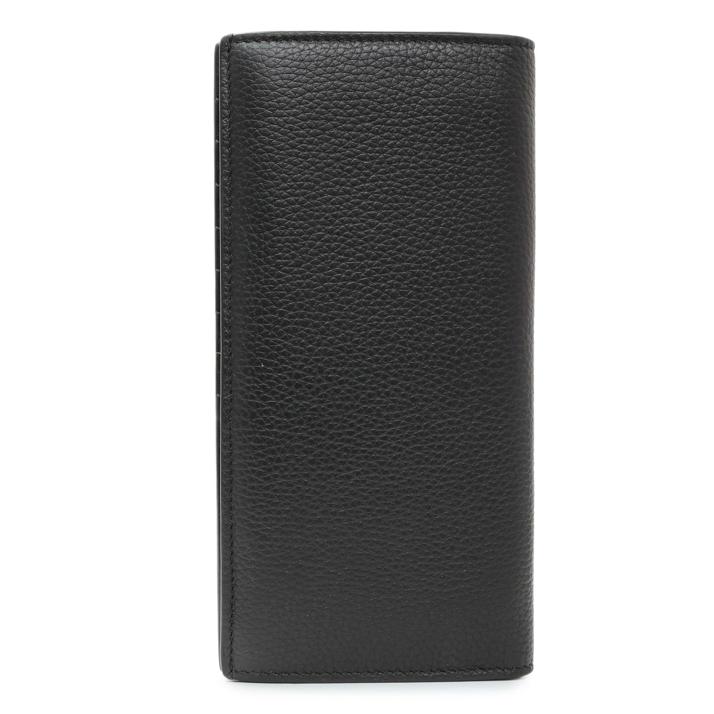 Exclusive Christian Dior Black Calfskin Icon Vertical Wallet — Side View