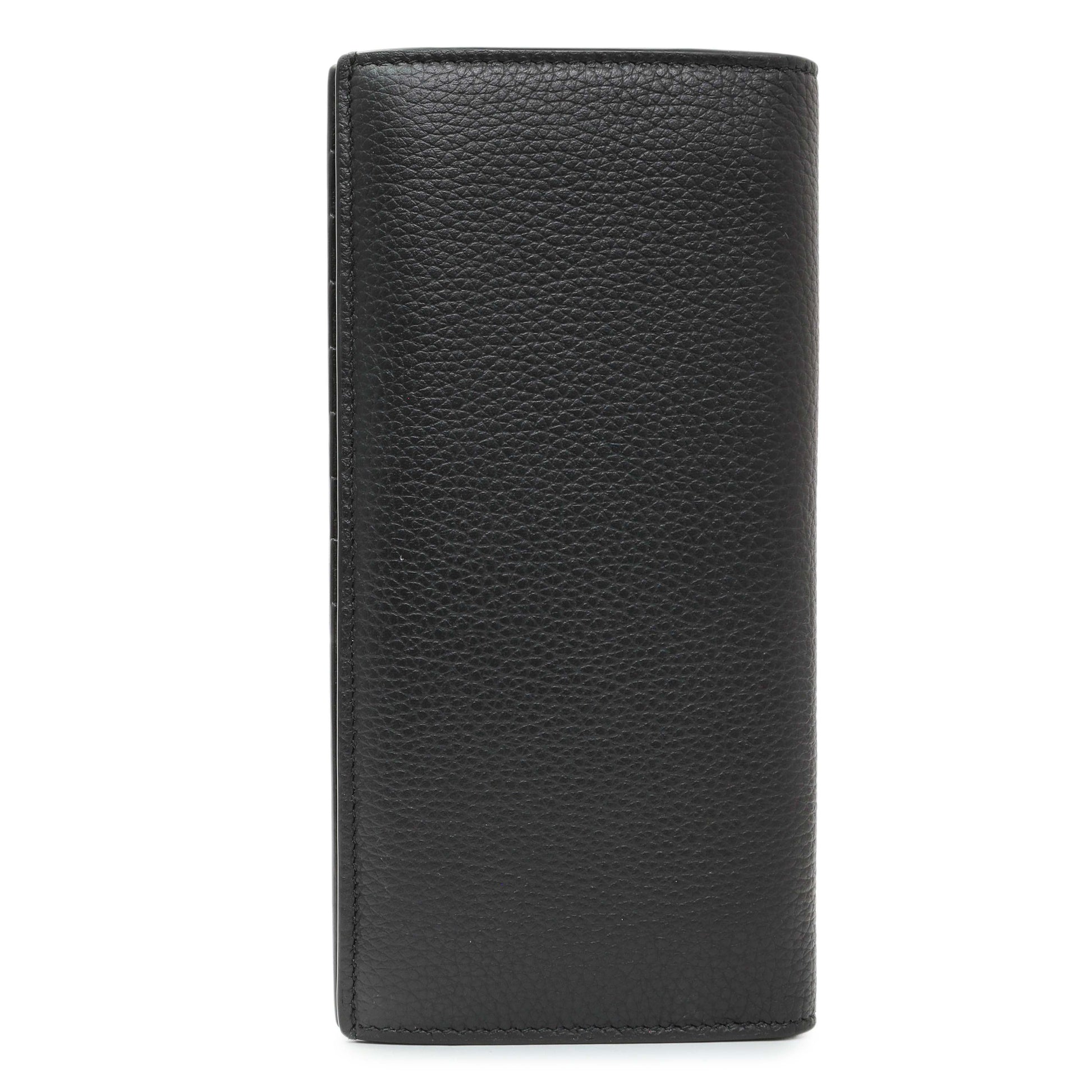 Exclusive Christian Dior Black Calfskin Icon Vertical Wallet — Side View