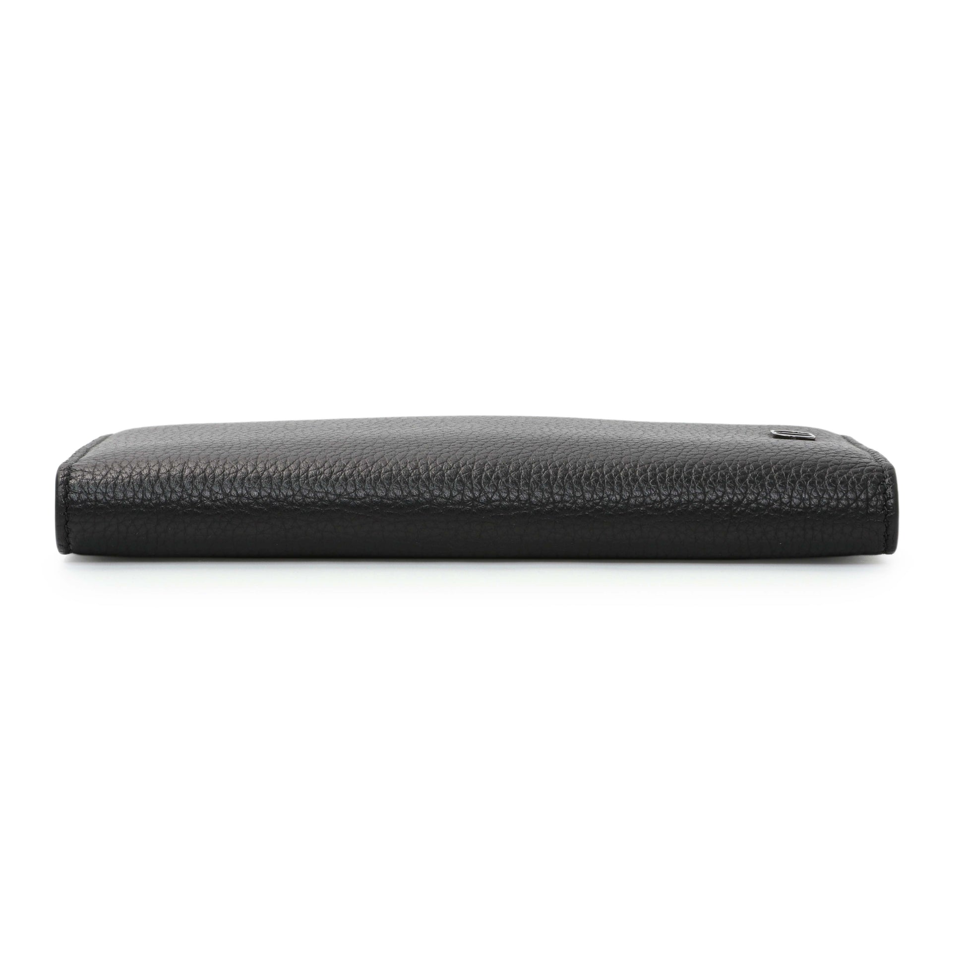 Exclusive Christian Dior Black Calfskin Icon Vertical Wallet — Back View