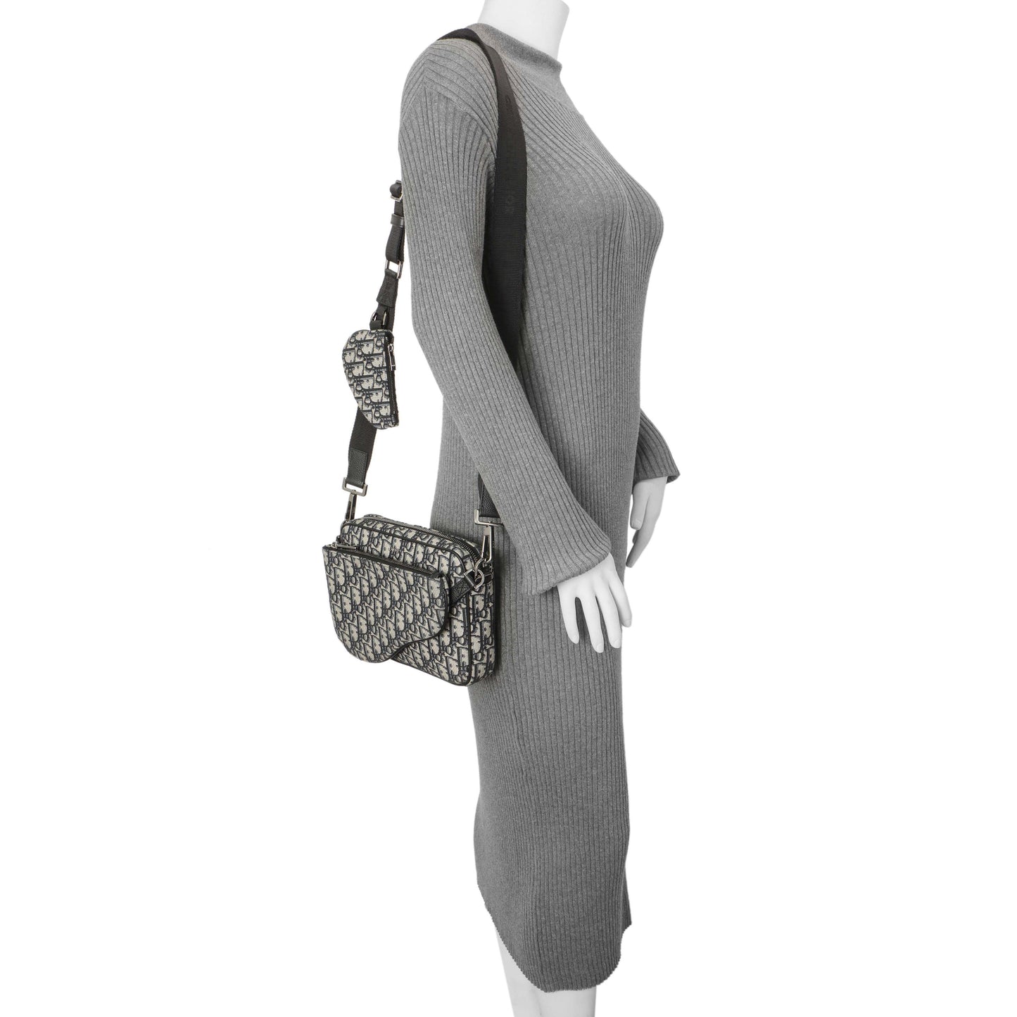 Exclusive Christian Dior Oblique Saddle Triple Pouch — Alternate View 20