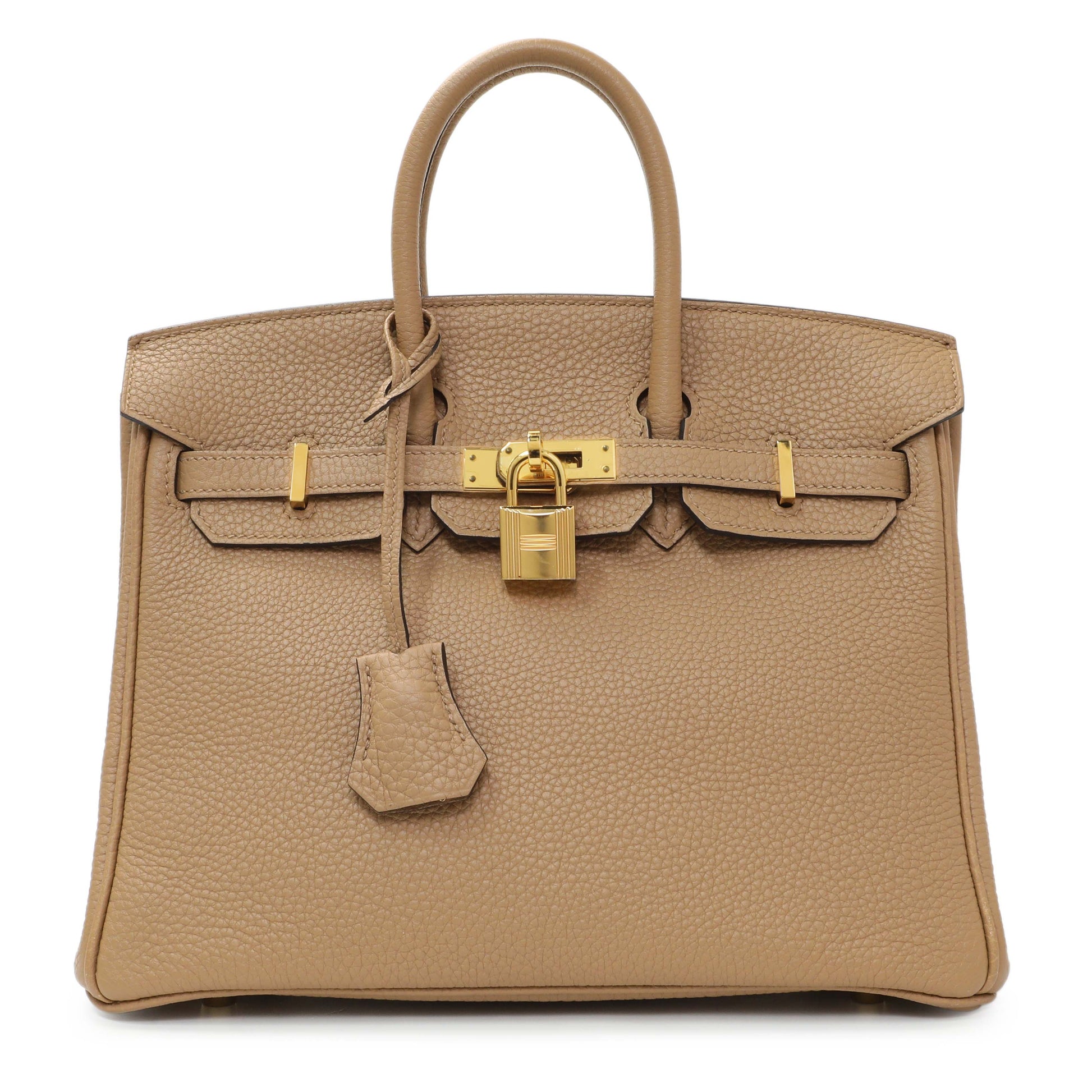 Exclusive Hermes Chai Togo Birkin 25 — Front View