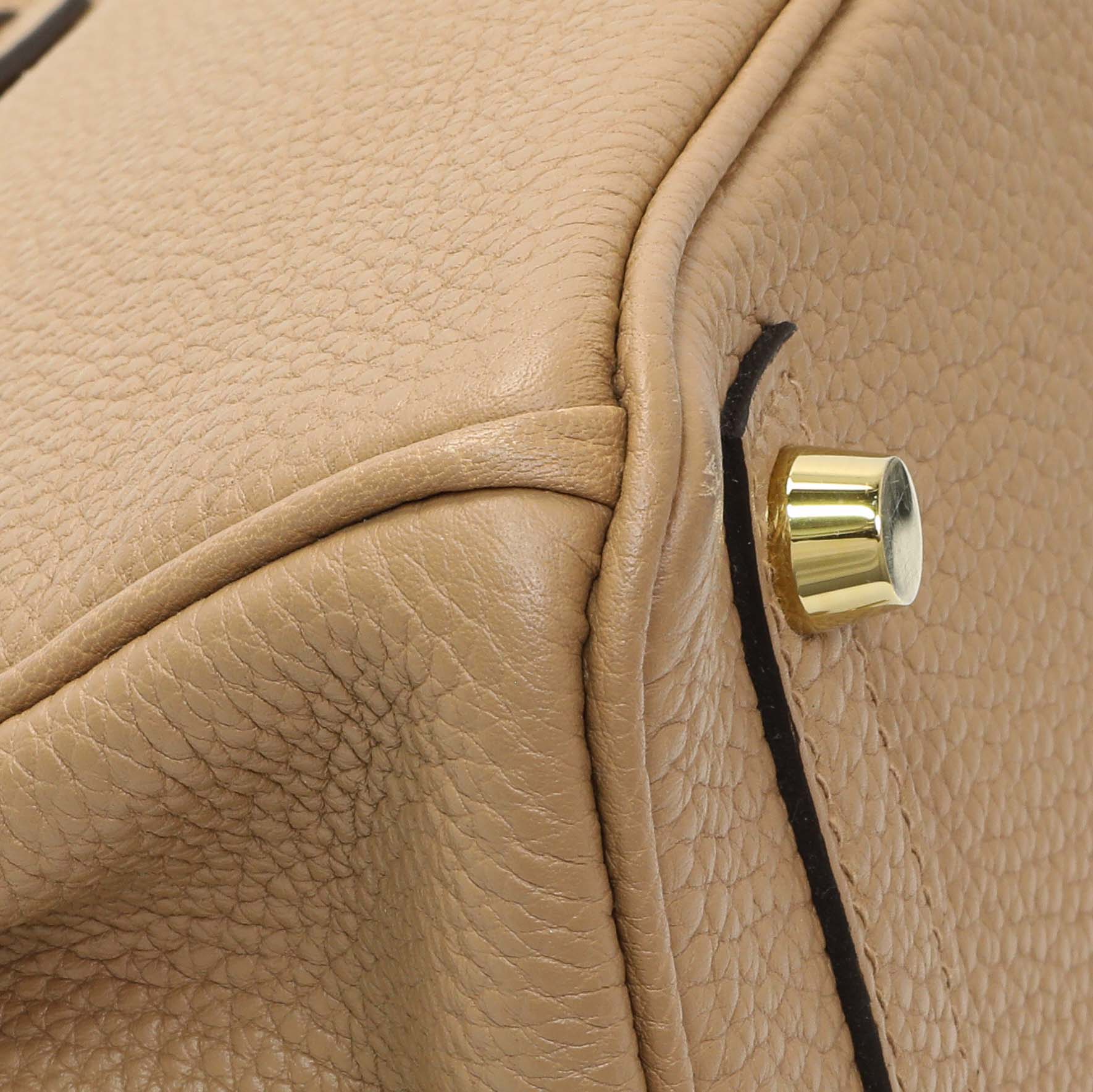 Exclusive Hermes Chai Togo Birkin 25 — Top View