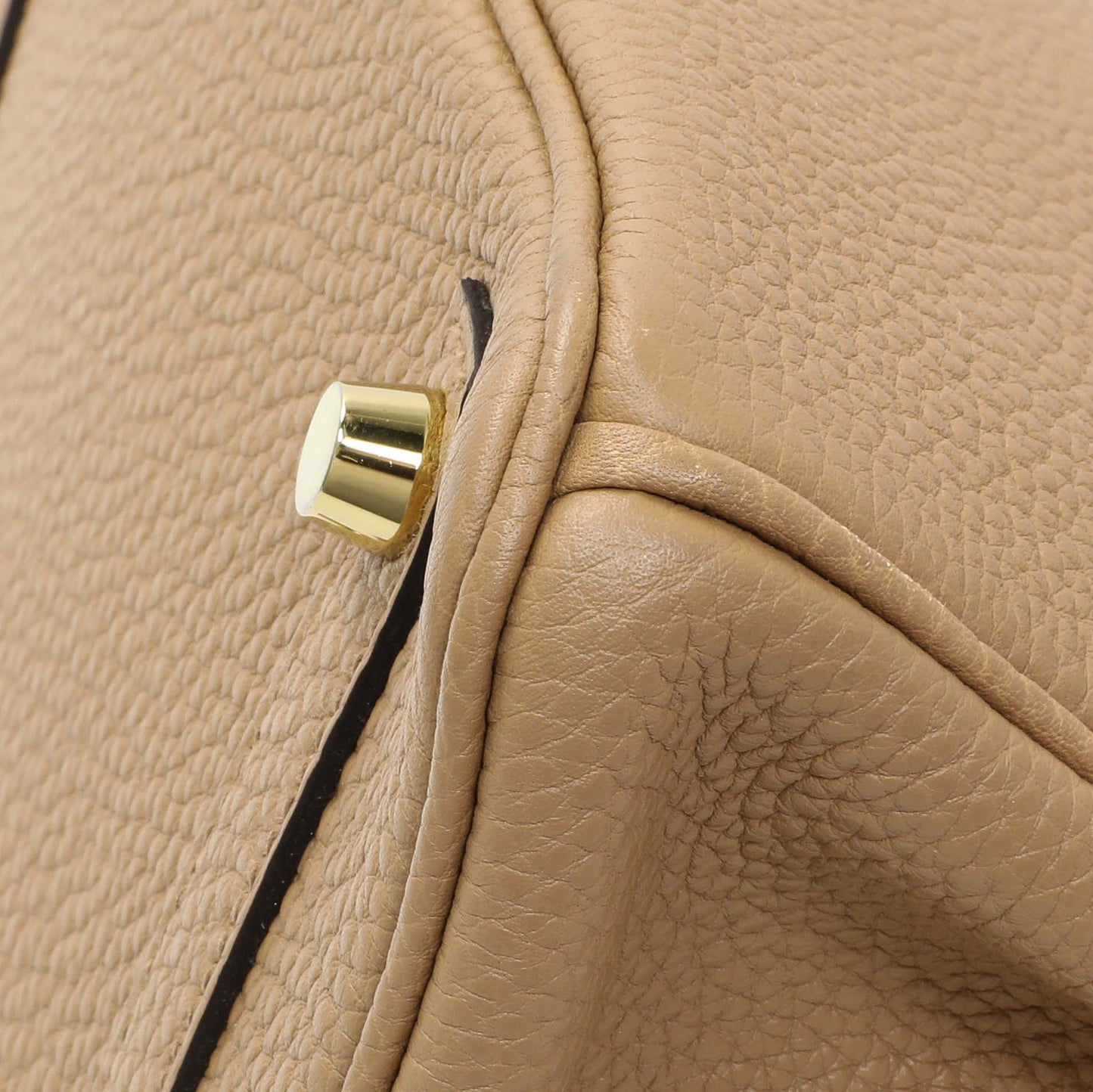 Exclusive Hermes Chai Togo Birkin 25 — Detail View