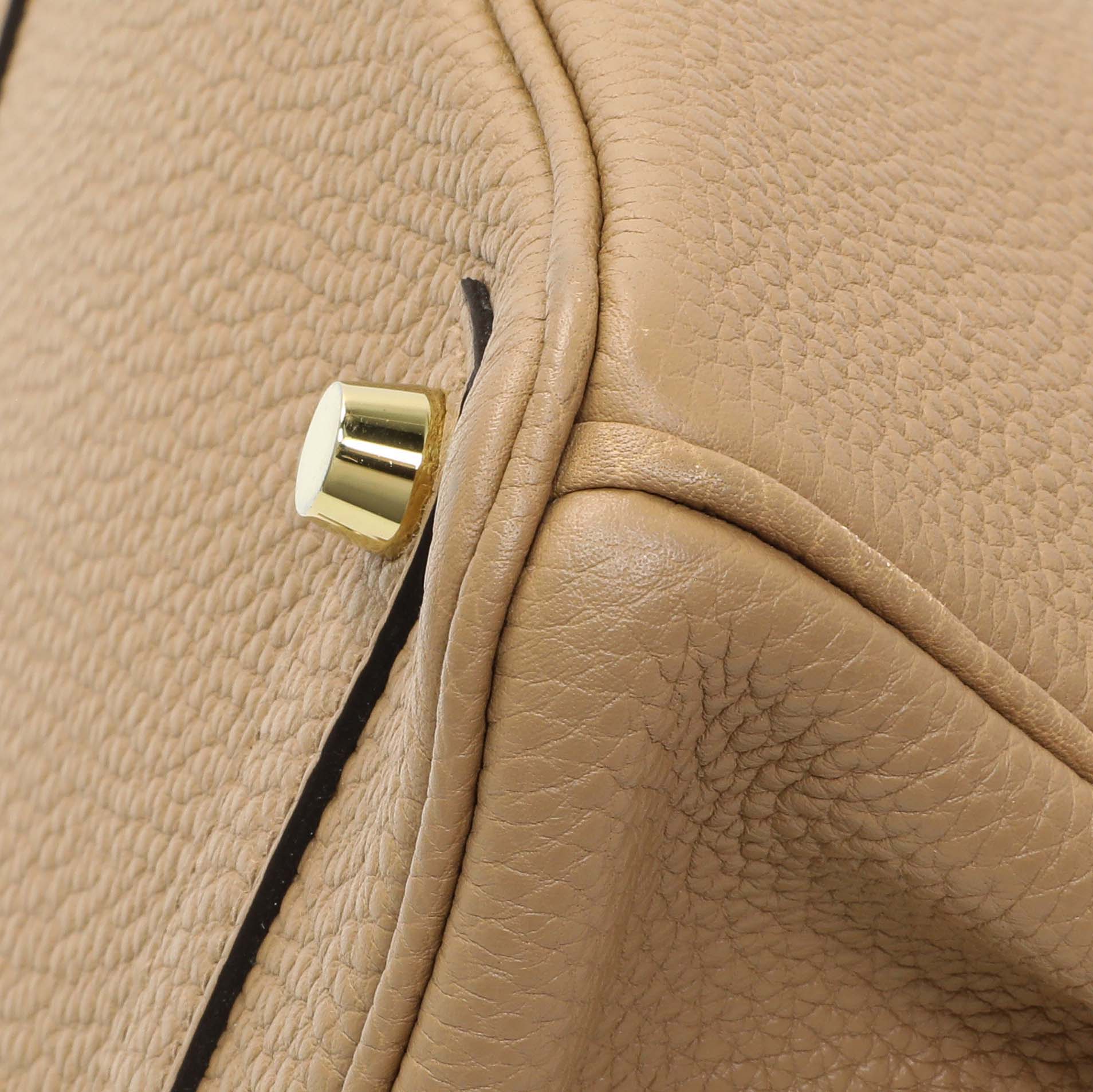 Exclusive Hermes Chai Togo Birkin 25 — Detail View