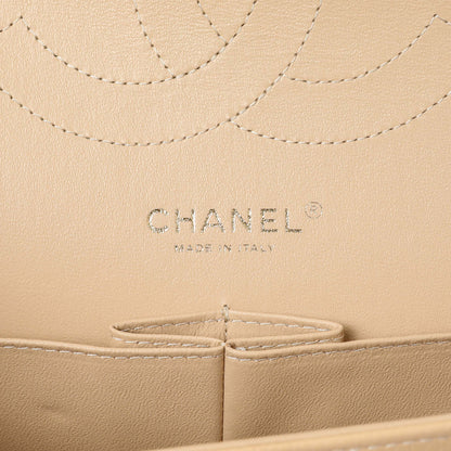 Exclusive Chanel Beige Quilted Caviar Jumbo Classic Double Flap — Detail View