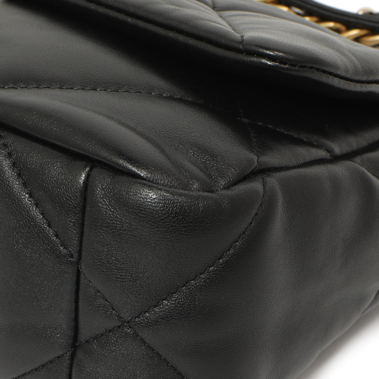 Exclusive Chanel Black Quilted Lambskin Medium 19 Flap — Lifestyle View