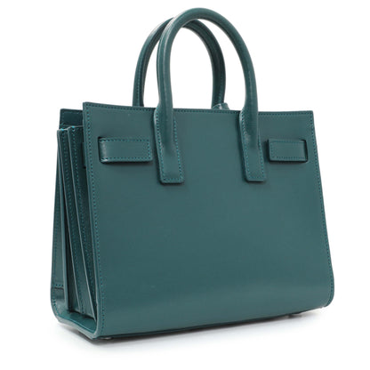 Exclusive Saint Laurent Teal Calfskin Nano Sac De Jour — Side View