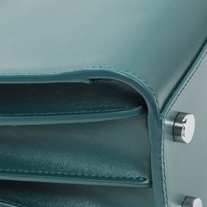 Exclusive Saint Laurent Teal Calfskin Nano Sac De Jour — Top View