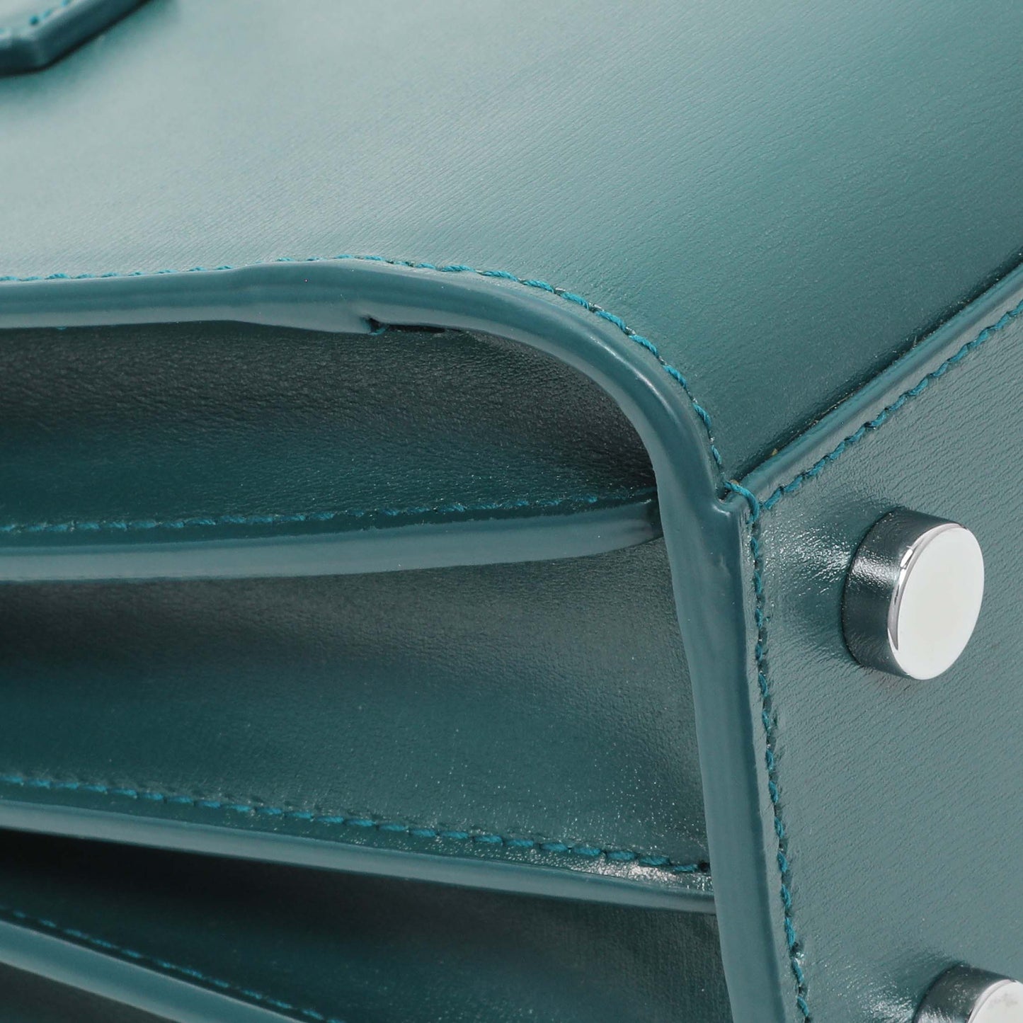 Exclusive Saint Laurent Teal Calfskin Nano Sac De Jour — Lifestyle View
