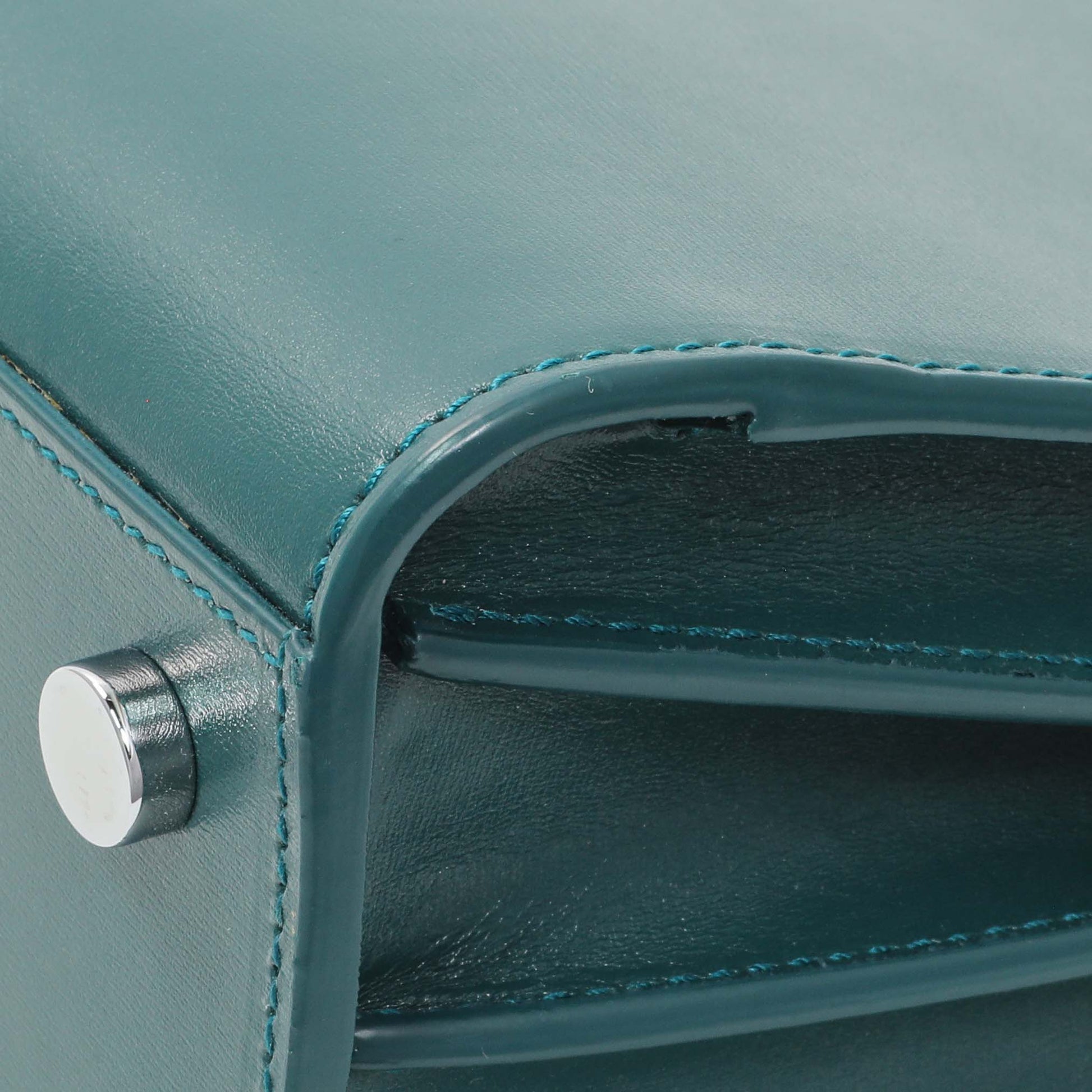 Exclusive Saint Laurent Teal Calfskin Nano Sac De Jour — Alternate View 7