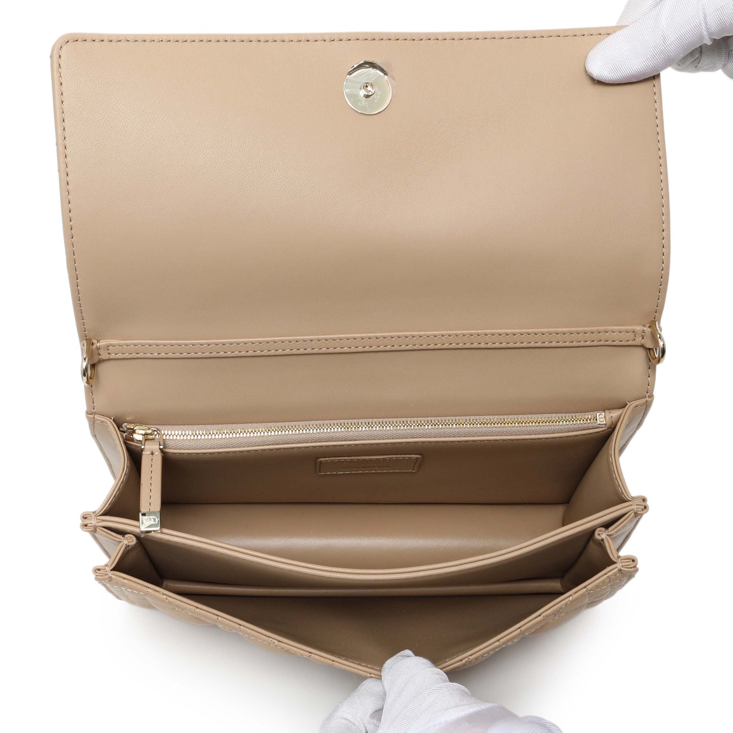 Exclusive Christian Dior Biscuit Cannage Lambskin My Dior Top Handle Bag — Top View
